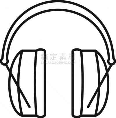 轮廓,噪声,耳机,计算机图标,高雅,黑色,安静,安全的,技术,艺术