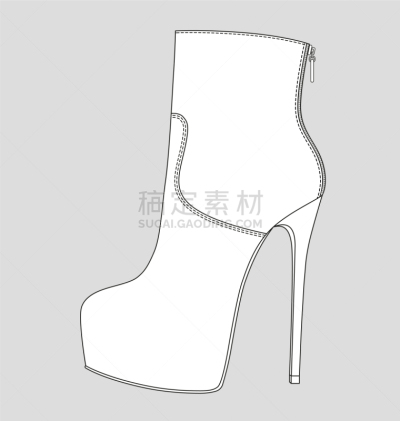 模板,时尚,正装鞋,公寓,靴子,外衣,鞋具,鞋子,女人,设计