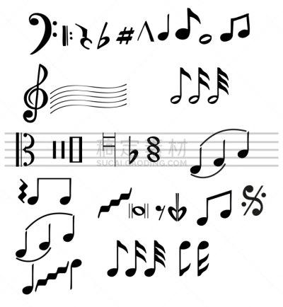 音乐,音符,抽象,分离着色,白色,交响乐团,床单,收集,设计,签名