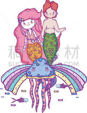 彩虹,水下,伴侣,美人鱼,可爱的,水瓶座,飘然,家庭,天气,女人