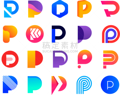 英文字母p,文字,品牌名称,传媒,信函,简单,从容态度,模板,现代,大写字母