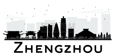 城市天际线,郑州,黑白图片,河南省,旅途,商务,鸟类,建筑,剪影