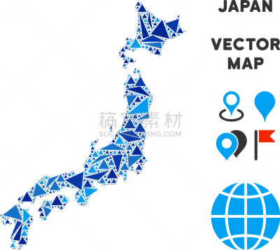 三角形,日本,青绿色,自然地理,创造力,国内著名景点,概念,多样,设计元素