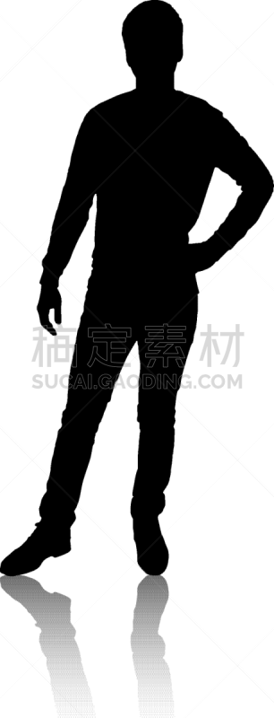 男人,分离着色,商务,人,衬衫,摆拍,牛仔裤,肖像,信心,剪影