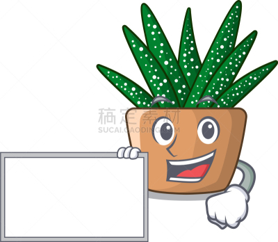 斑马,厚木板,仙人掌,锅,小的,卡通,可爱的,华丽的,房屋建设,清新