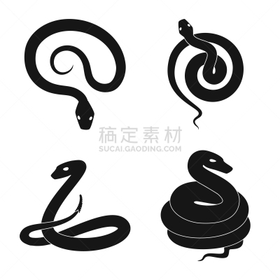 分离着色,自然,符号,草药,一个物体,螺线,蛇,哺乳纲,动物