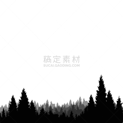 地形,森林,黑色,酷,可爱的,创造力,自然,愉悦,剪影,树