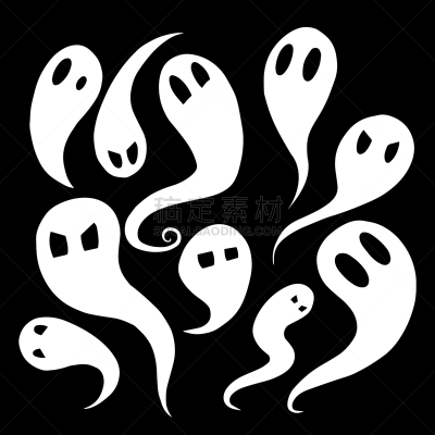 卡通,白色,矢量,鬼,个性,黑色背景,表格,化学元素周期表,布置