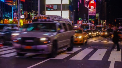 曼哈顿时代广场的Timelapse视频