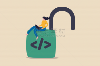 开着的,编码,计算机语言,使用电脑,概念,职权,开锁,符号,源代码,女人