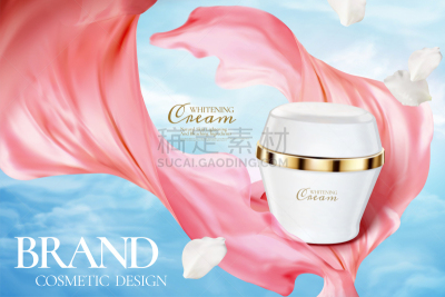 广口瓶,化妆用品,米色,图像,美,模板,现代,花瓣,无人