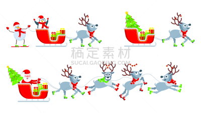 动物雪车,雪人,礼物,圣诞老人,企鹅,安全绳,事件,午夜,壁炉,铃