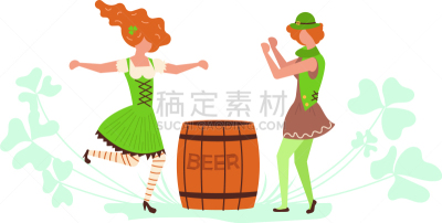 可爱的,舞蹈,卡通,饮料,传统,传统节日,节日,白昼,人,愉悦
