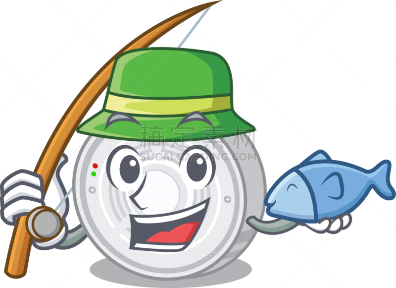 烟雾检测器,形状,卡通,可爱的,脉搏图,大桶,传感器,设备用品,面部表情,钓鱼