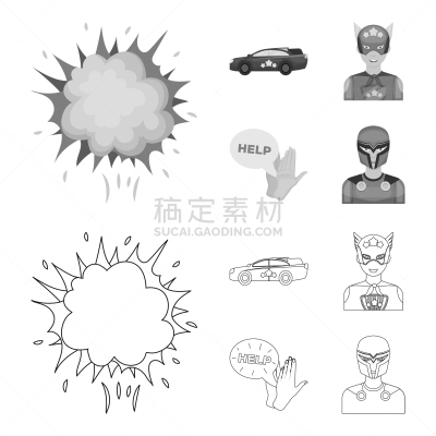 蜘蛛网,烟,计算机图标,分离着色,轮廓,男人,射击,收集