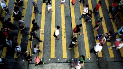 中国香港的人潮