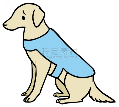 狗,矢量,绘画插图,家庭护理,助听器,背景分离,哺乳纲,导盲犬,动物,能力缺陷者