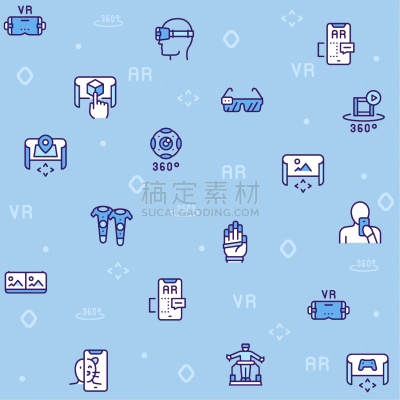 矢量,网络空间,计算机图标,彩色图片,直的,增强现实,有序,背景分离,技术,传感器