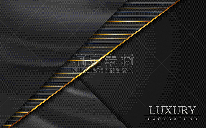 luxury dark grey with golden lines in 3d abstract