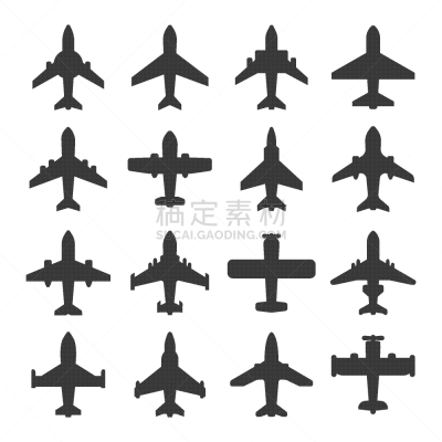飞机,图标集,旅途,商务,安诺,翅膀,蜘蛛网,天空,螺旋桨,剪影
