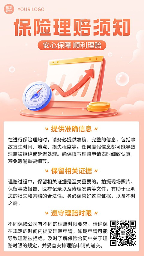 金融保险理赔须知注意事项科普手机海报套装