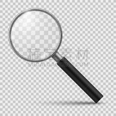 放大镜,侦探,三维图形,黑色,纸,焦点,写实,探索,冒险