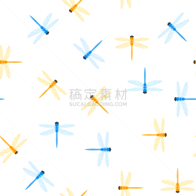 蜻蜓,四方连续纹样,分离着色,白色,野生动物,图像,壁纸,猪鼻蛇,动物,豆娘