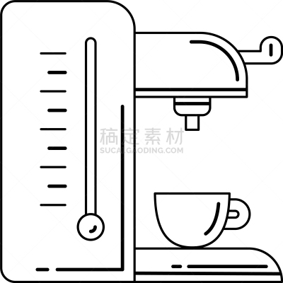 杯,计算机图标,线条,咖啡机,分离着色,轮廓,白色,饮料,制造机器,咖啡