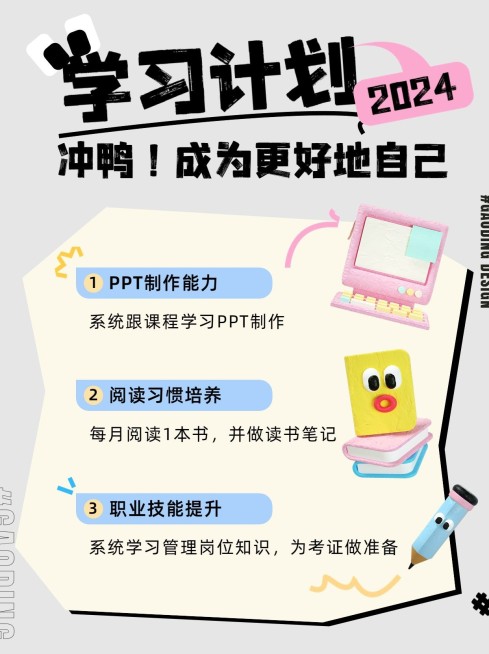 攻略分享3d手帐风小红书配图预览效果