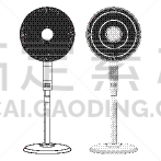 电扇,数字2,分离着色,白色,金属,简单背景,铬合金,风,图像,吹