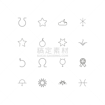 轮廓,直的,星座,计算机图标,图像,红球甘蓝,双鱼座,矢量,标志,日落