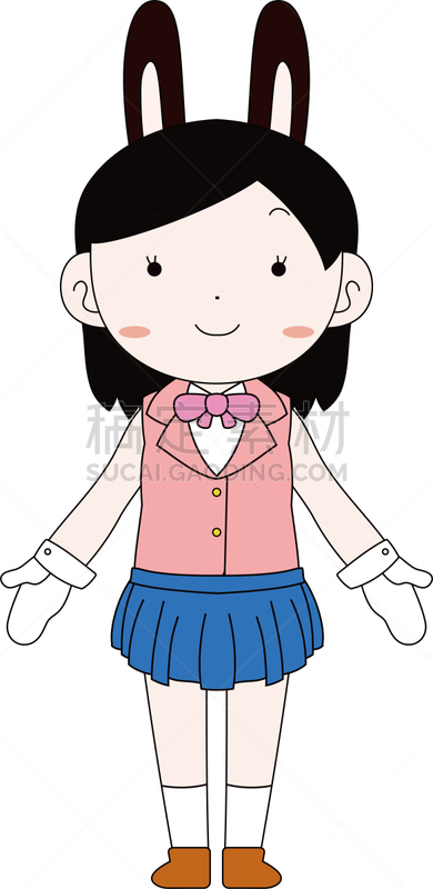 女孩,水手服,兔耳朵,通俗音乐人,可爱的,休闲游戏,宅男,惊骇,一个人,引座员