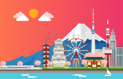 东京,旅游目的地,旅行者,非凡的,亚洲,红色,云,图像,自然美,建筑业