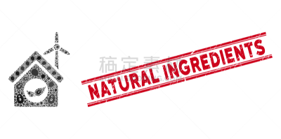 fever collage eco house building icon and textured