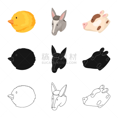 农业,可爱的,食品,加拿大,猪,动物,鸟类,自制的,农场