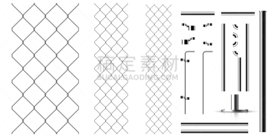 金属,篱笆,链环,分离着色,安全的,铁丝网,图像,墓地,写实