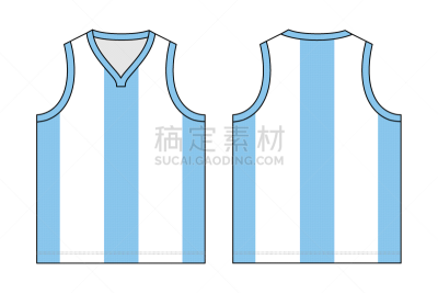 背心,式样,蓝色,白色,矢量,条纹,模板,用右手,纺织品,棉