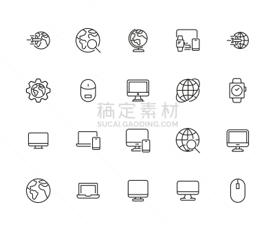 符号,蜘蛛网,线条,建筑工地,计算机,技术,细的,窗户,线图标,绘画插图