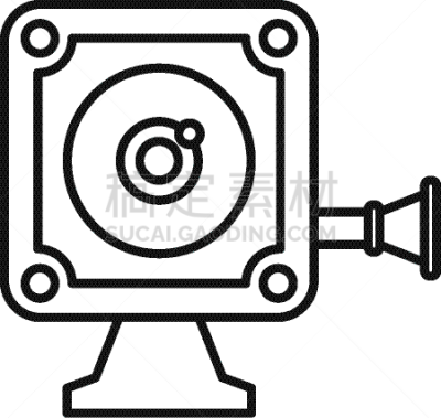 small action camera icon outline style