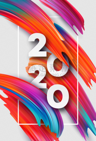 2020,文字,新年前夕,彩色图片,事件,计划书,问候,弯曲,行动,流动