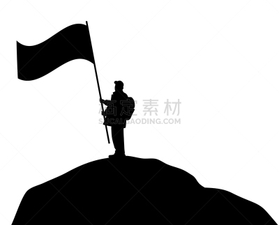 男人,山顶,巨大的,商务,人,男商人,挥手