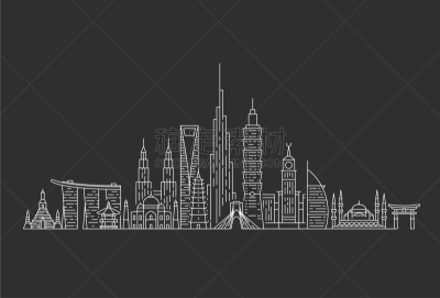 城市天际线,亚洲,背景,伊朗,越南,传统,名声,伊斯坦布尔,泰国,度假