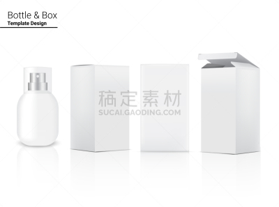 商品,绘画插图,健康保健,润肤露,盒子,白色背景,喷雾瓶,设计