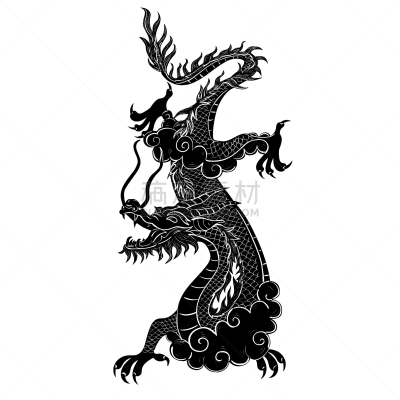 矢量,黑色,数码图形,中国龙,分离着色,白色背景,日历,传统,空手道,华丽的