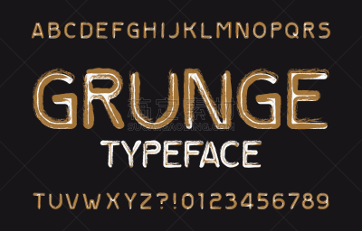字母,凌乱,粗糙的,文字,划痕,摇滚乐,数字,字体,复古风格,肮脏的