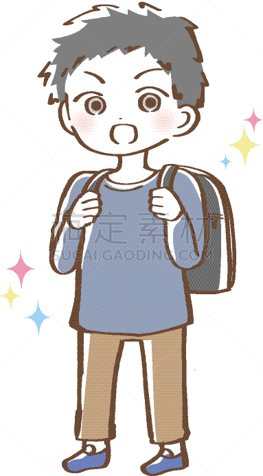 绘画插图,男孩,书包,家庭,父母,小学,3到4个月,儿童,欢乐,日本