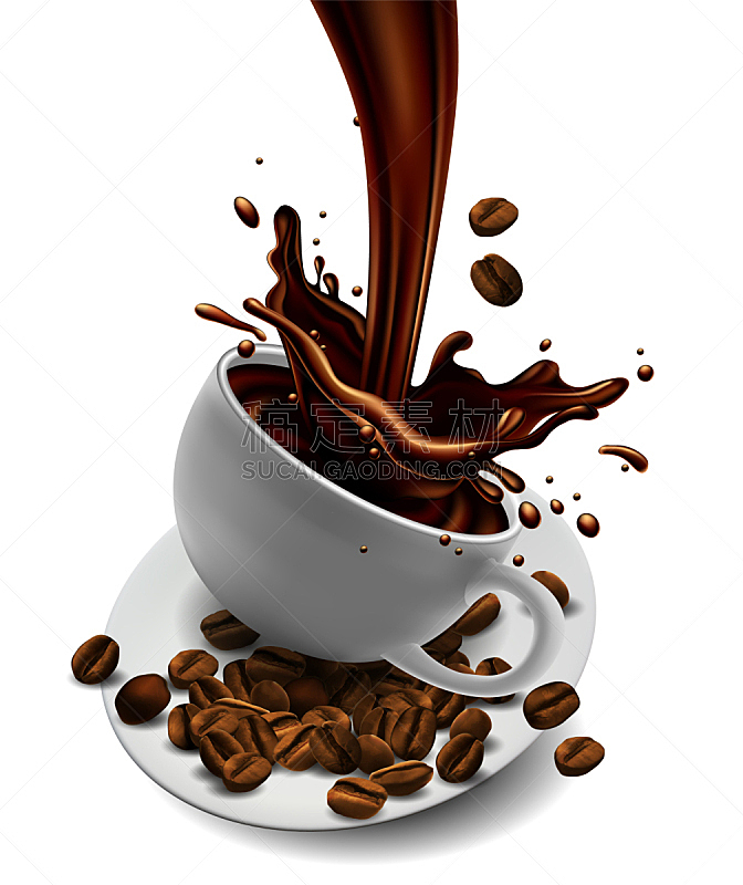 咖啡,咖啡豆,图像特效,饮料,芳香的,商务,热饮,华贵,溅