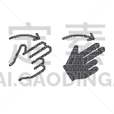 符号,数字2,图标,动物手指,线条,轮廓,技术,投,搬迁,联系