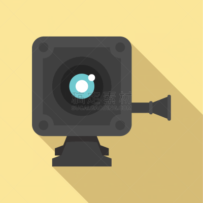 small action camera icon flat style