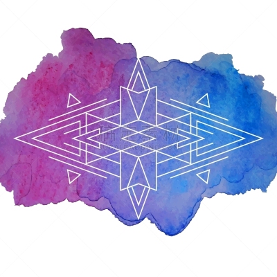 水彩画,几何学,分离着色,瑜伽,太空,荐骨,印度教,品牌名称